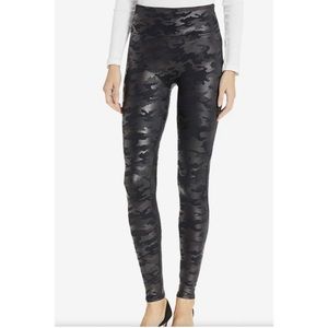 Camo faux leather spanx leggings
